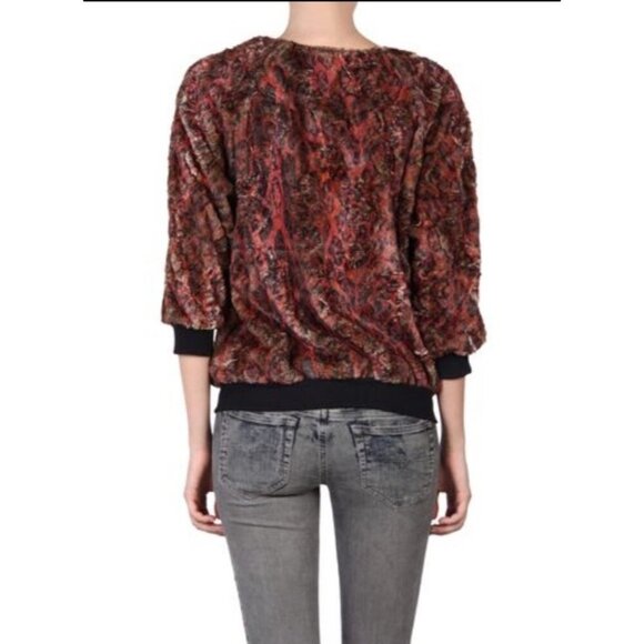 Diesel Women's F-Riga 3/4 Sleeve Sweatshirt V-Neck Sweater Size Small $248 Italy - Picture 10 of 16